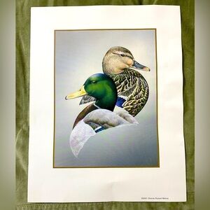 Print picture two ducks 2001 by Sherrie Russell Meline